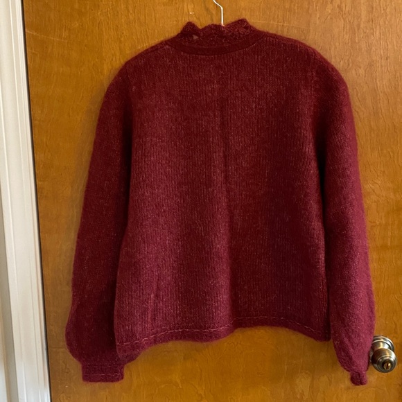 NWOT Sézane Angie Cardigan Burgundy - Size M - Picture 4 of 6